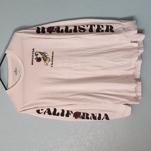 Hollister California pink long sleeve scorpion with rose size small t-shirt